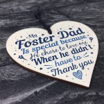 Foster Parent Mum Gift Step Dad Father Heart Sign Christmas Gift