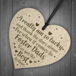 Foster Dad Parent Step Dad Gifts Wood Heart Sign Christmas Gifts