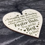 Foster Dad Parent Step Dad Gifts Wood Heart Sign Christmas Gifts