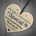 Social Worker Gift Card Thank You Gift Heart Novelty Keepsake