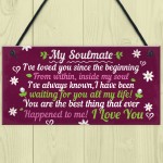 Soulmate Gifts For Him Her Plaque Anniversary Gift Wife Husband