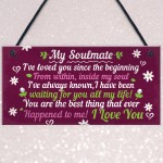 Soulmate Gifts For Him Her Plaque Anniversary Gift Wife Husband