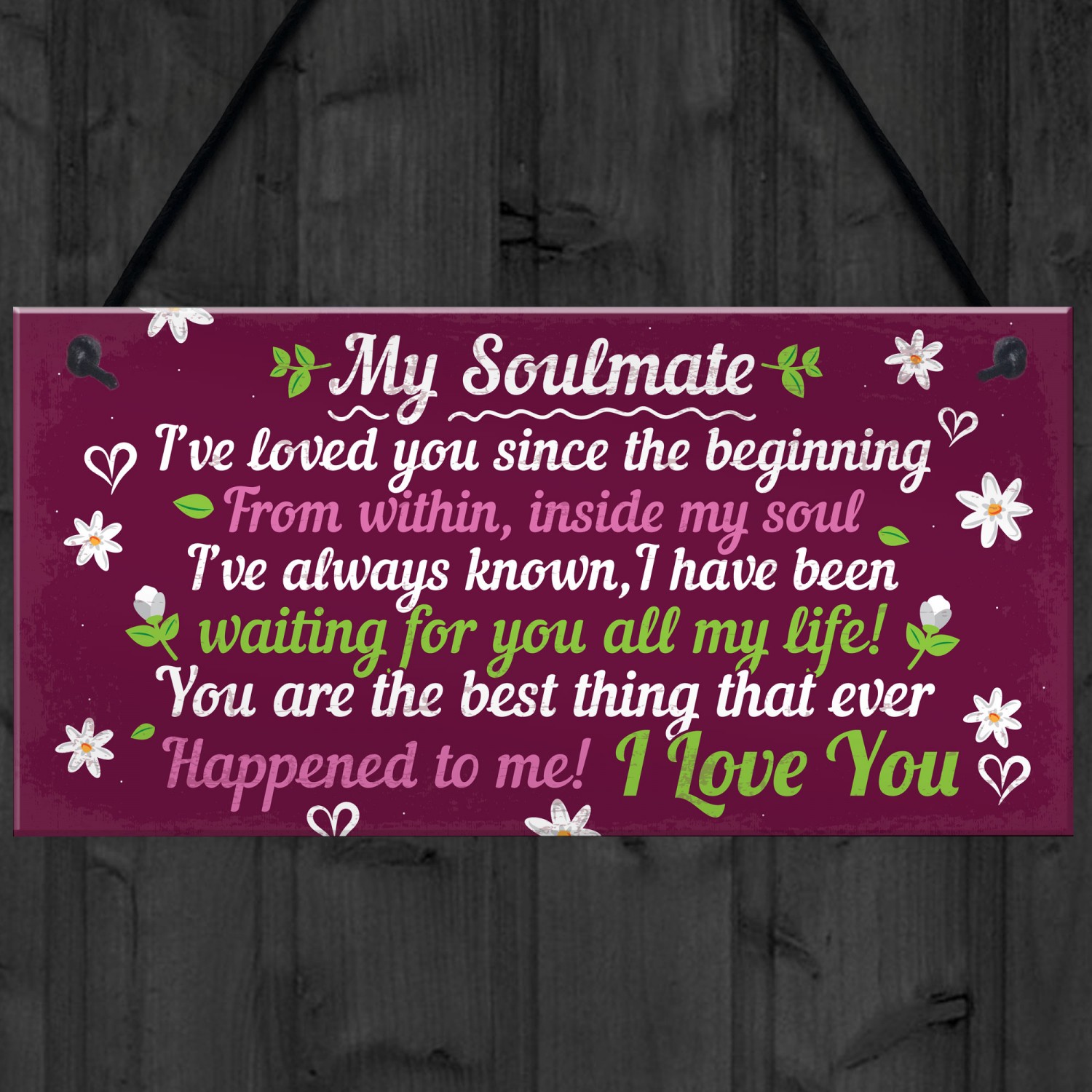 Soulmate Gifts For Him Her Plaque Anniversary Gift Wife Husband