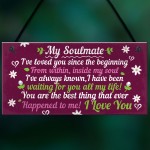 Soulmate Gifts For Him Her Plaque Anniversary Gift Wife Husband