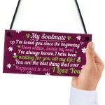 Soulmate Gifts For Him Her Plaque Anniversary Gift Wife Husband