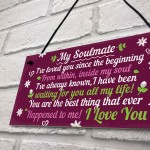 Soulmate Gifts For Him Her Plaque Anniversary Gift Wife Husband