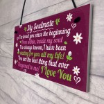 Soulmate Gifts For Him Her Plaque Anniversary Gift Wife Husband