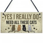 Really Do Need All These Cats Sign Home Funny Crazy Cat Lady