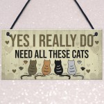 Really Do Need All These Cats Sign Home Funny Crazy Cat Lady