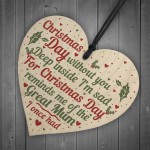 Great Mum Memorial Christmas Tree Bauble Wooden Hanging Heart