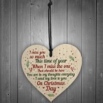 Christmas Miss You Memorial Wooden Bauble Tree Decoration Sign
