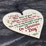 Christmas Miss You Memorial Wooden Bauble Tree Decoration Sign