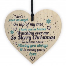Memorial Christmas Decorations Xmas Tree Baubles Wood Heart 