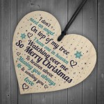 Memorial Christmas Decorations Xmas Tree Baubles Wood Heart 