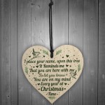 Christmas Time Memorial Bauble Tree Decoration Wooden Chic Gifts