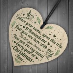 Christmas Time Memorial Bauble Tree Decoration Wooden Chic Gifts