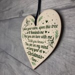 Christmas Time Memorial Bauble Tree Decoration Wooden Chic Gifts
