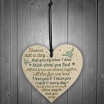 Dad Memorial Grave Plaques Wood Heart Christmas Tree Bauble Gift