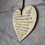 Dad Memorial Grave Plaques Wood Heart Christmas Tree Bauble Gift