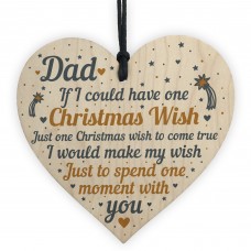 Dad Christmas Memorial Tree Decoration Wooden Bauble Gift Sign