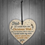 Dad Christmas Memorial Tree Decoration Wooden Bauble Gift Sign