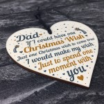 Dad Christmas Memorial Tree Decoration Wooden Bauble Gift Sign