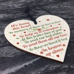 MUM DAD NAN Memorial Christmas Tree Bauble Wood Hanging Heart