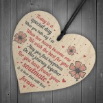 Wedding Gift Wooden Heart Plaque Mr And Mrs Good Luck Gift