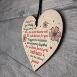 Wedding Gift Wooden Heart Plaque Mr And Mrs Good Luck Gift