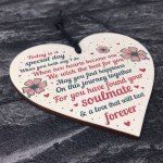 Wedding Gift Wooden Heart Plaque Mr And Mrs Good Luck Gift