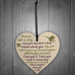 MUM Memorial Bauble Christmas Tree Plaques Wooden Heart Gift