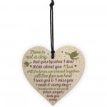 MUM Memorial Bauble Christmas Tree Plaques Wooden Heart Gift