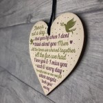 MUM Memorial Bauble Christmas Tree Plaques Wooden Heart Gift