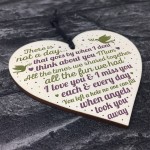 MUM Memorial Bauble Christmas Tree Plaques Wooden Heart Gift