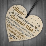 Mum Christmas Memorial Tree Decoration Hanging Wooden Bauble