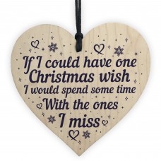 Christmas Wish Tree Decoration Hanging Wooden Bauble Sign Gift