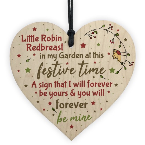 Robin Redbreast Christmas Tree Decoration Mum Dad Nan Memorial 