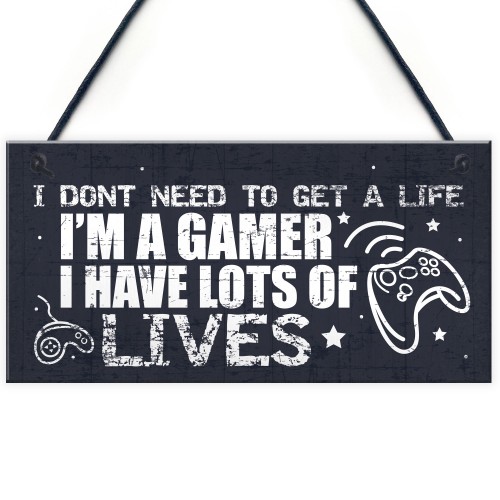 I'm A Gamer Bedroom Accessories Funny Novelty Hanging Door Sign