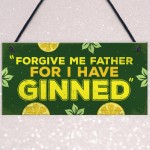 Novelty GIN Plaque Funny Alcohol Sign Home Bar Pub Man Cave Gift