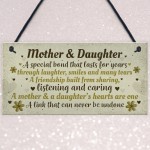Mother And Daughter Gift Hand Made Home Sign Plaque Mum Gift