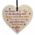 Best Friend Friendship Plaque Wooden Heart Thank You Christmas