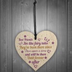 Best Friend Friendship Plaque Wooden Heart Thank You Christmas
