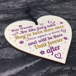 Best Friend Friendship Plaque Wooden Heart Thank You Christmas