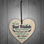 Best Friend Wood Heart Sign Christmas Gift For Friend Keepsake 