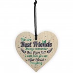 Best Friend Wood Heart Sign Christmas Gift For Friend Keepsake 