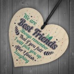 Best Friend Wood Heart Sign Christmas Gift For Friend Keepsake 