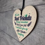 Best Friend Wood Heart Sign Christmas Gift For Friend Keepsake 