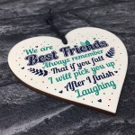 Best Friend Wood Heart Sign Christmas Gift For Friend Keepsake 