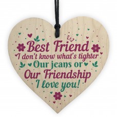 Christmas Gift For Best Friend Wooden Heart Keepsake Friendship