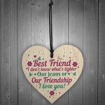 Christmas Gift For Best Friend Wooden Heart Keepsake Friendship